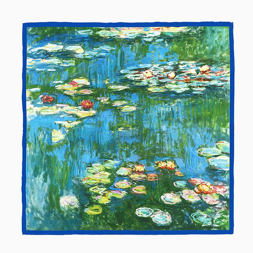 Monet: Painting Series Water Lilies In The Pond Silk Small Square Scarf