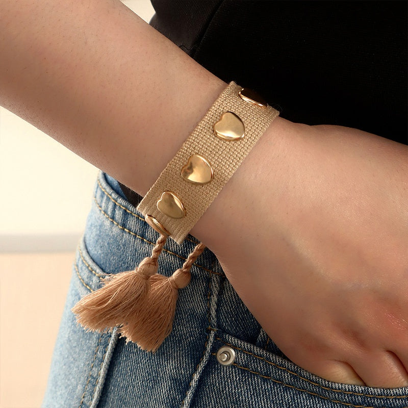 Embroidery Tassel Woven Bracelet