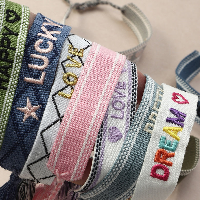 Embroidery Tassel Woven Bracelet