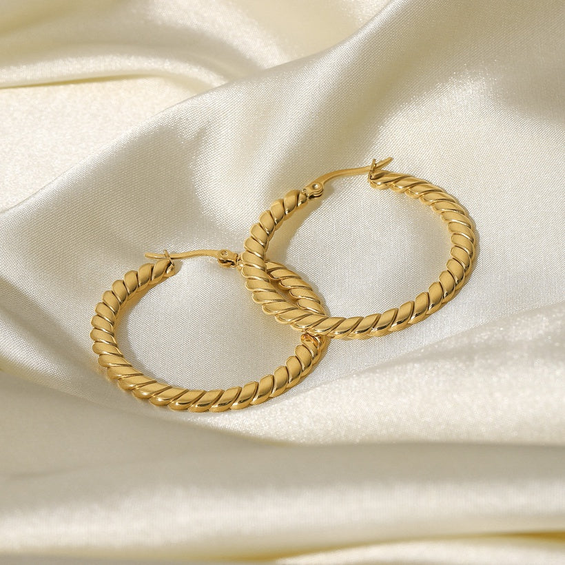 Twisted hoops earrings