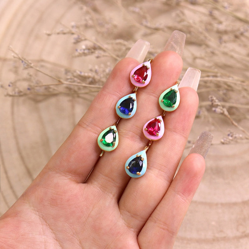 Enamel candy earrings