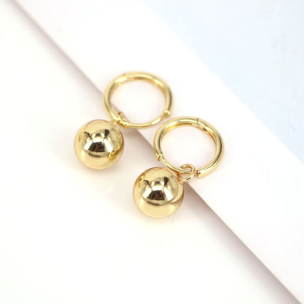 14k gold ball earrings