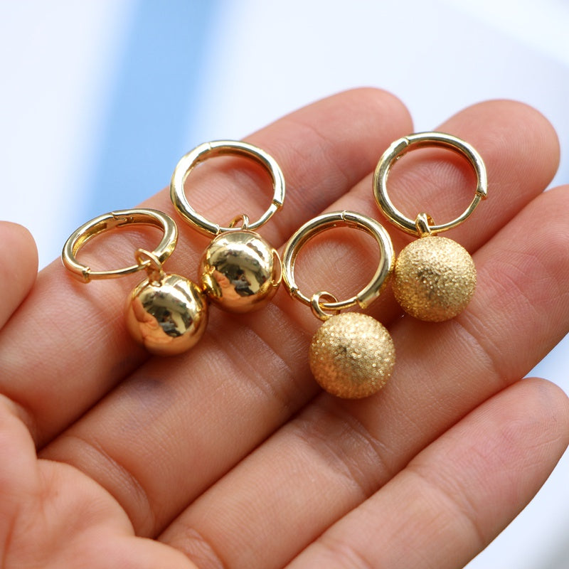 14k gold ball earrings