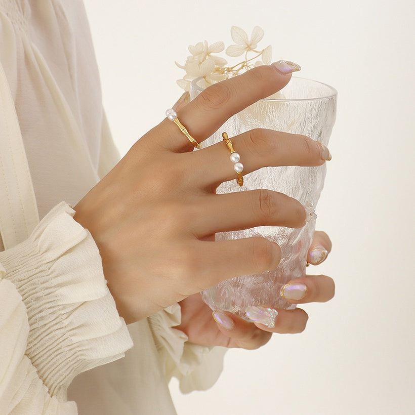 Bamboo Fresh Pearl ring