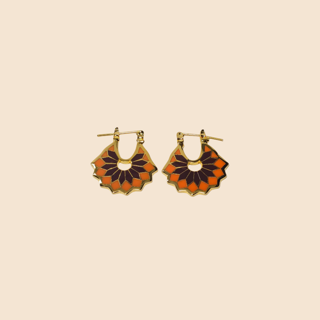 Arabesque Series – Sandstone Bloom Earrings