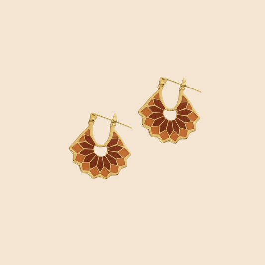 Arabesque Series – Sandstone Bloom Earrings