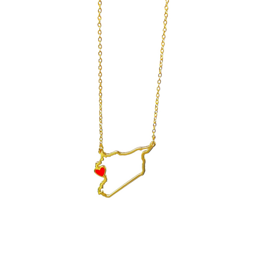 Syria map necklace   عقد خريطة سوريا