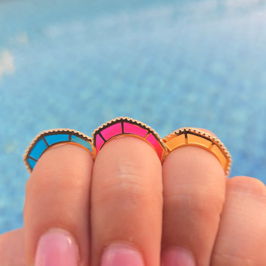 Candy Enamel Ring خاتم مينا بألوان فلوريسنت