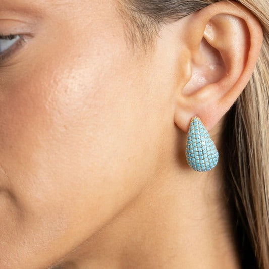 "B" Turquoise earrings