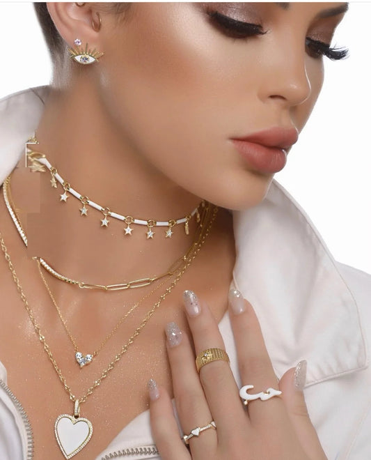 MiniLux star enamel necklace