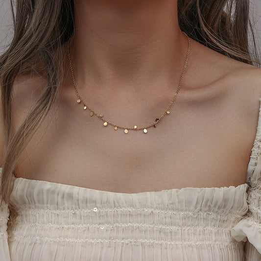 Gold alike Drop shaped Necklace