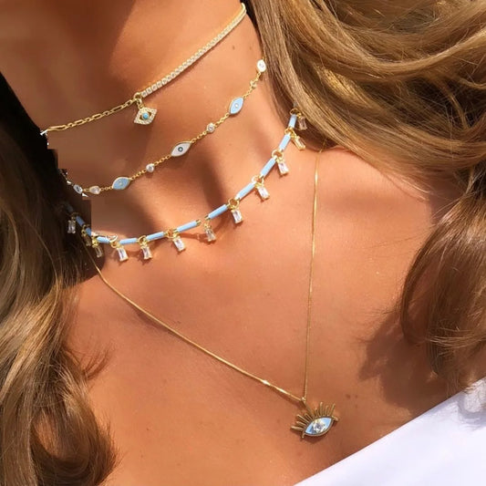 MiniLux star enamel necklace