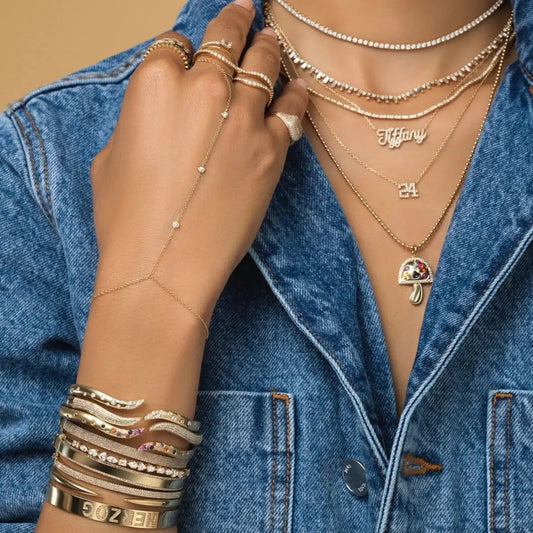 925 silver Chain Bracelet with Ring