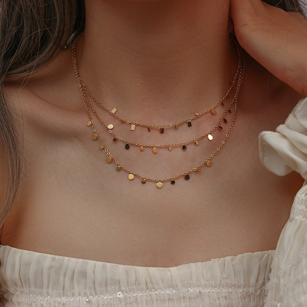 Gold alike rectangle shaped Necklace