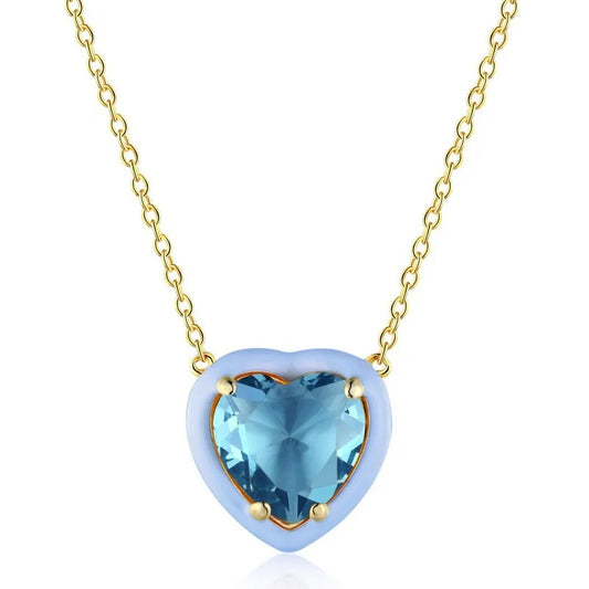 Lawra Silver necklace Blue