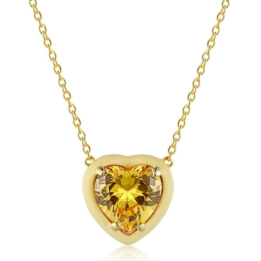 MiniLux Lawra Silver necklace yellow