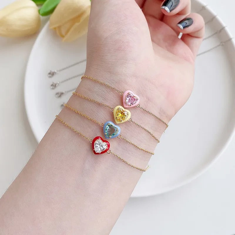 MiniLux Lawra Silver heart bracelet