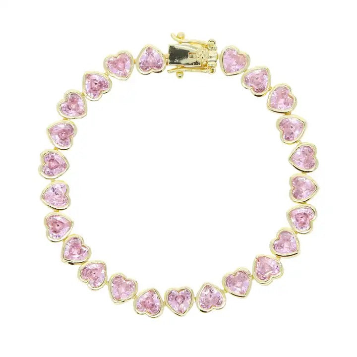 Multicolored tennis bracelet