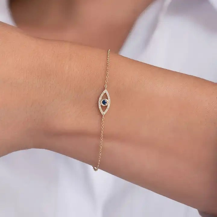 925 Silver evil eye bracelet