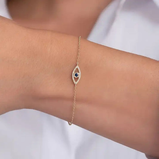 925 Silver evil eye bracelet