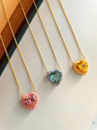 MiniLux Lawra 925 silver necklace Pink