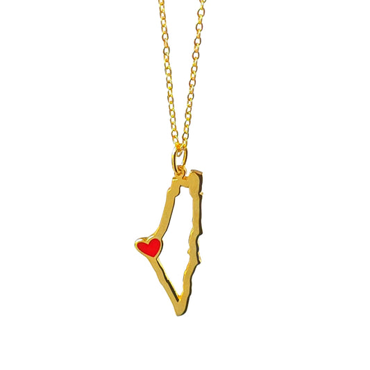 Palestine map necklace  عقد خريطة فلسطين