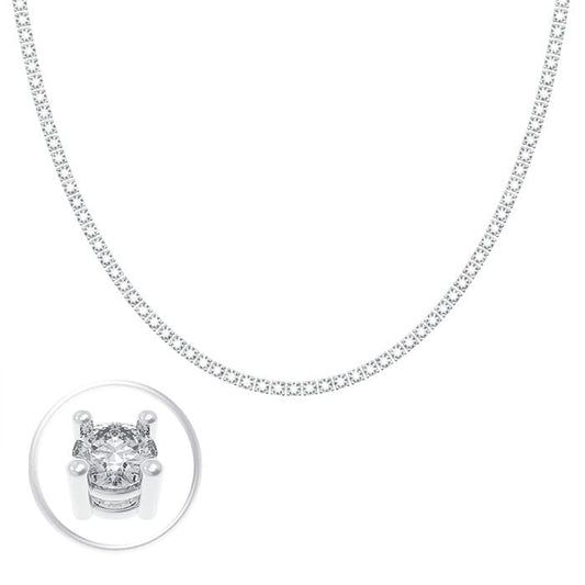 Silver Tennis Necklace