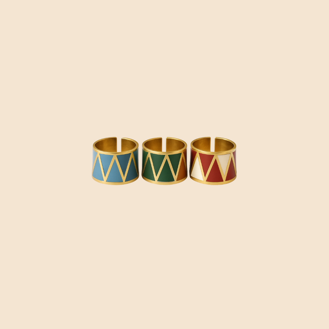 ZigZag Colorful ring two Colours