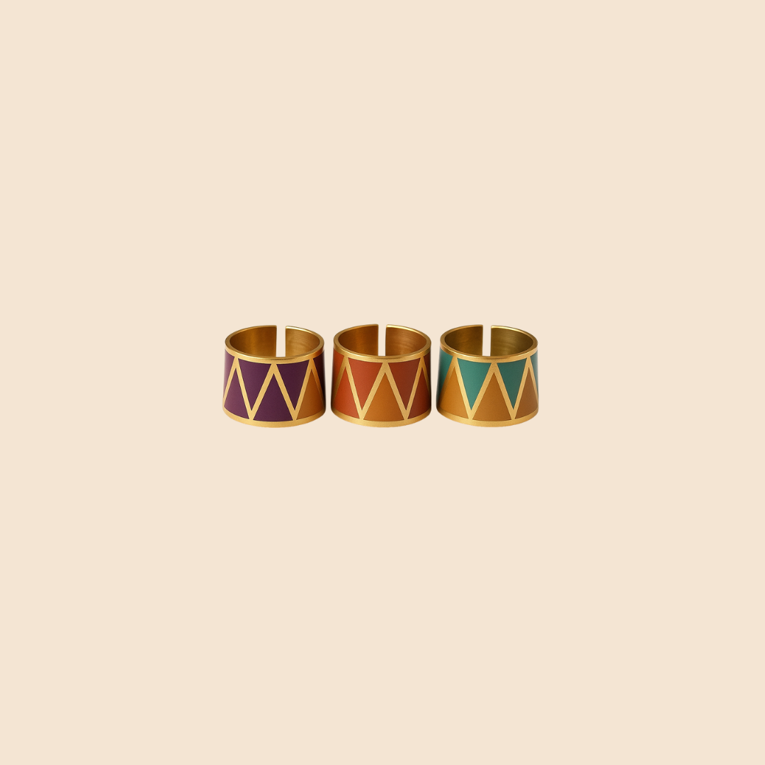 ZigZag Colorful ring two Colours