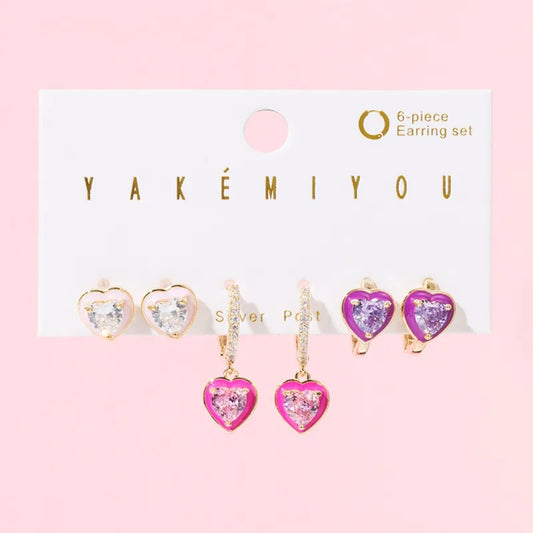 Hearts Enamel earrings