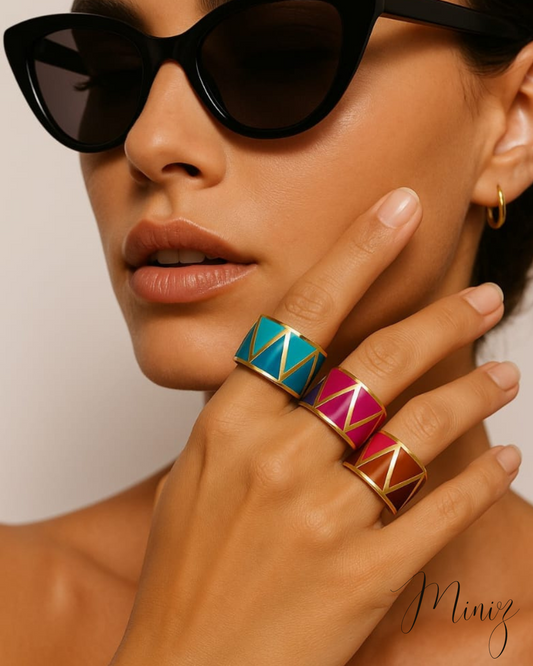 ZigZag Colorful ring two Colours