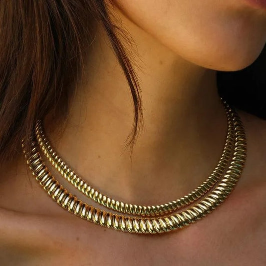 MiniLux Snake chain herringbone necklace