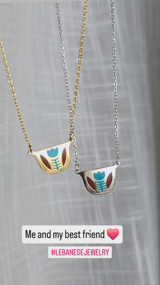 Coffee cup 18k Gold عقد فنجان شفة عربي ذهب عيار 18 حجم صغير