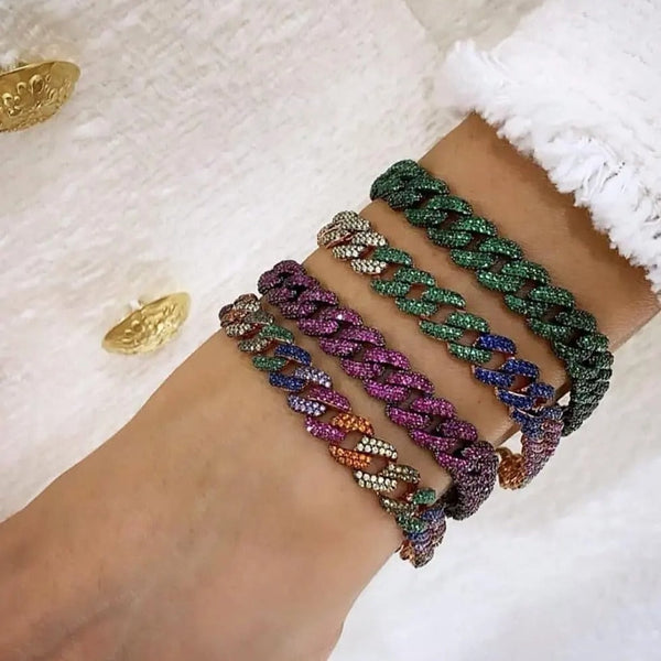 Luxury Bracelets | Enamel & Zirconia Gold-Plated Jewelry by Miniz