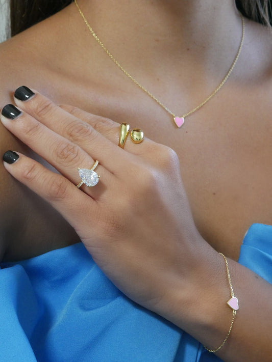 MiniLux enamel heart Bracelet