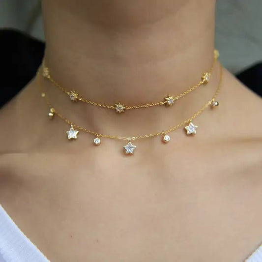 MiniLux Silver Stars necklace