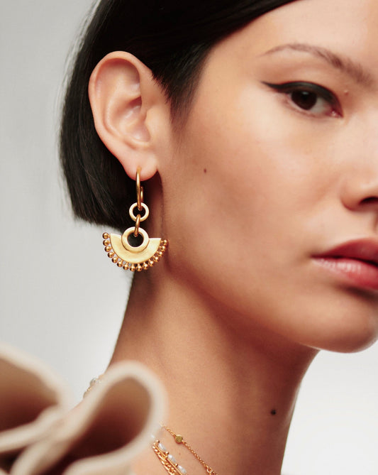 Fan shaped earrings