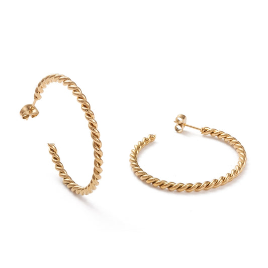 Twisted hoops earrings