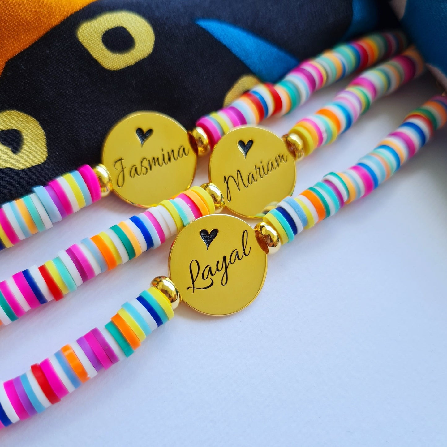 Clay Customizable "Name, drawing" bracelet