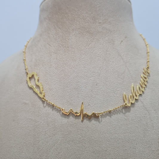 Lebanon cedar map Necklace