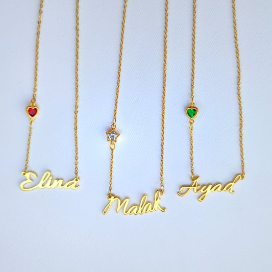 Customizable Name necklace 18K GP