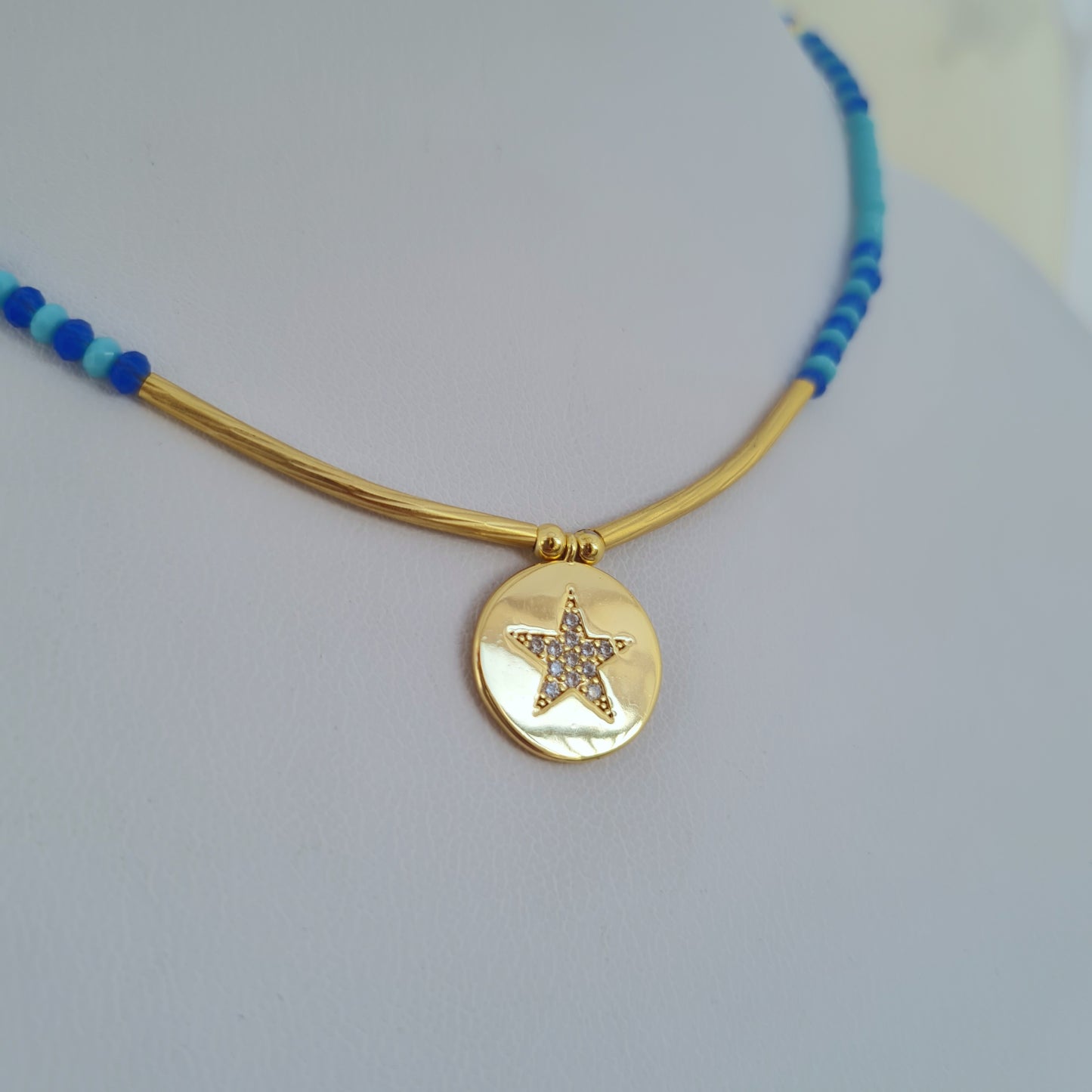 Blue star  Choker Necklace