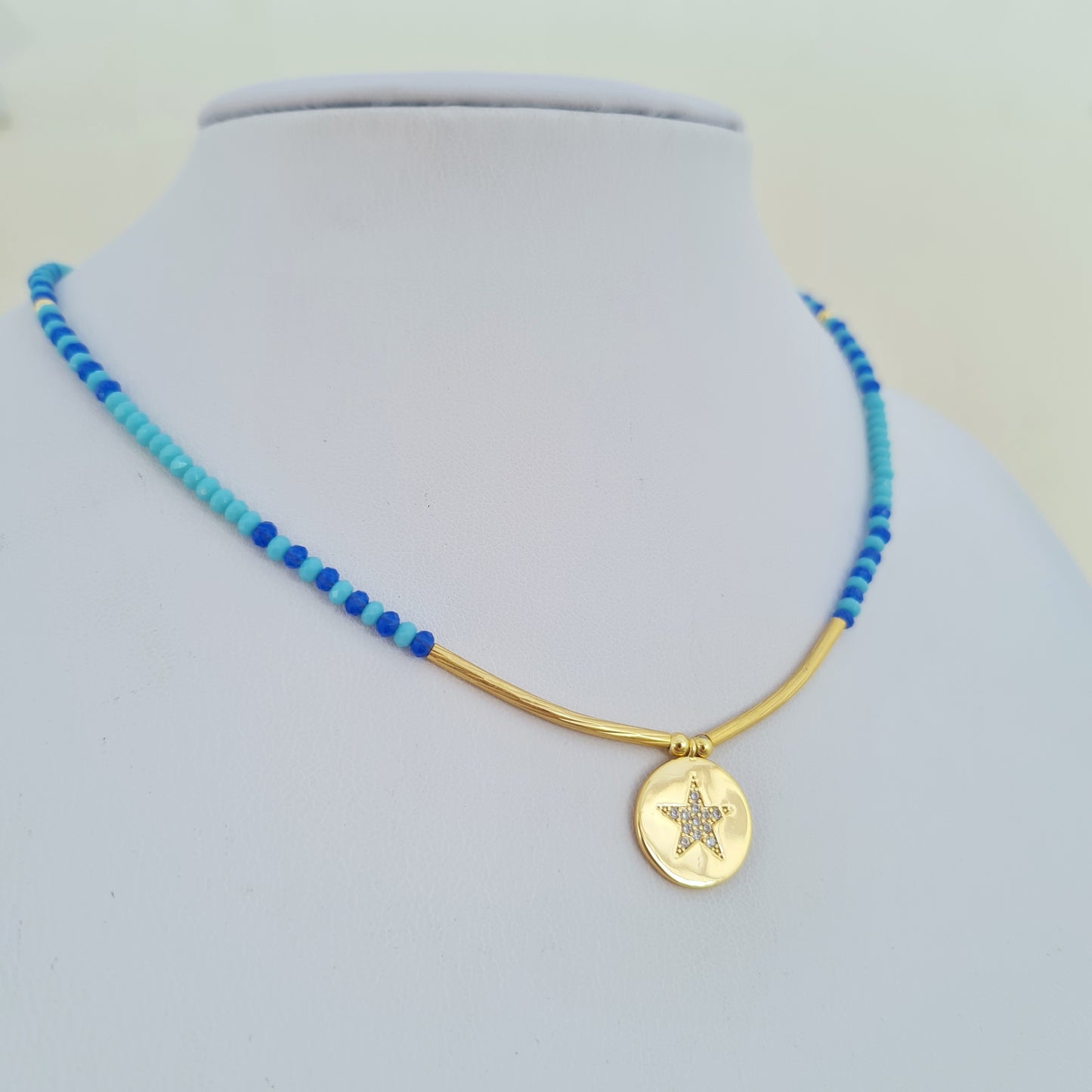 Blue star  Choker Necklace