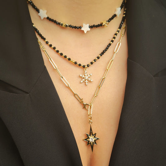 MiniLux Star enamel Necklace