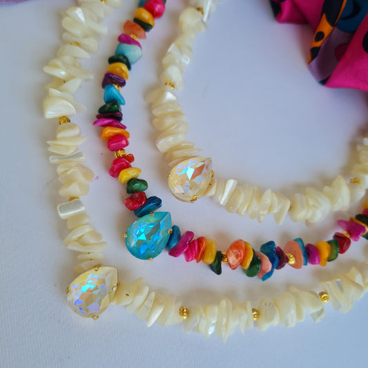 Off white shell bead Necklace