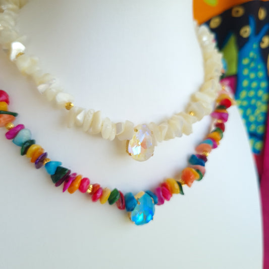 Off white shell bead Necklace