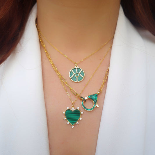 MiniLux Malachite star necklace