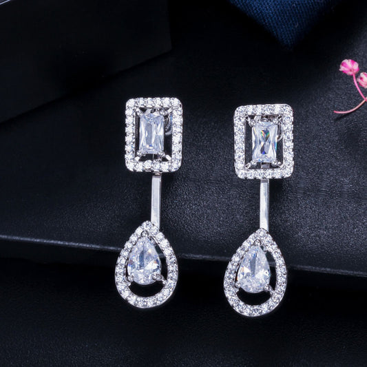 MiniLux "Diamond" silver plated earrings