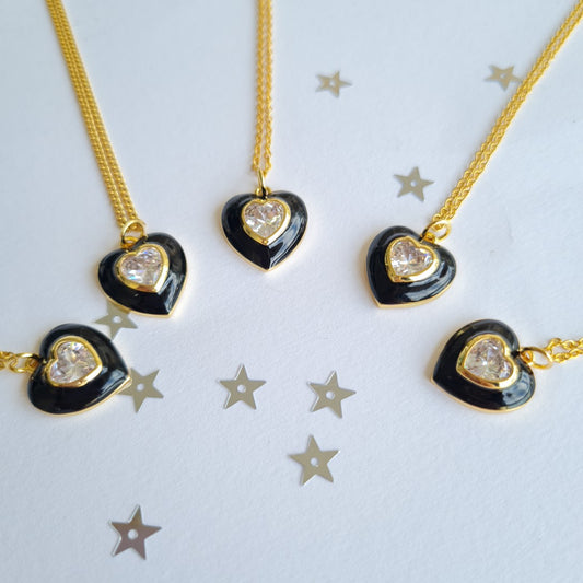 MiniLux "Black Heart" necklace
