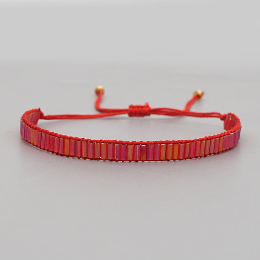 Miyuki beads bracelet "Red"